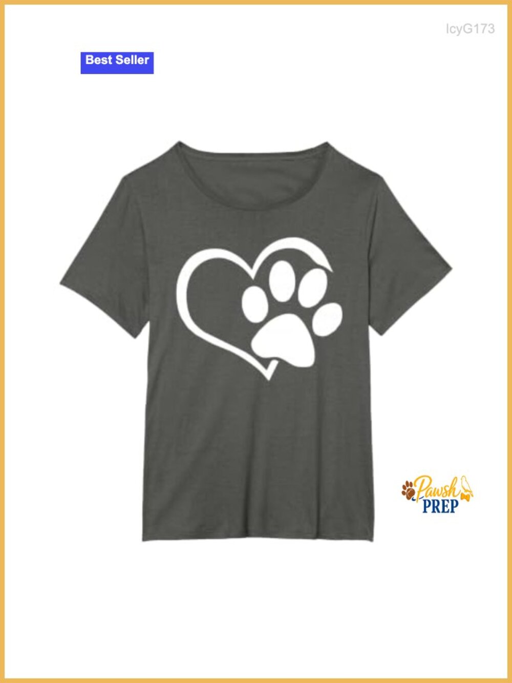 Dog Mom Dad Paw Print Heart T-Shirt | Dog Lover Gift